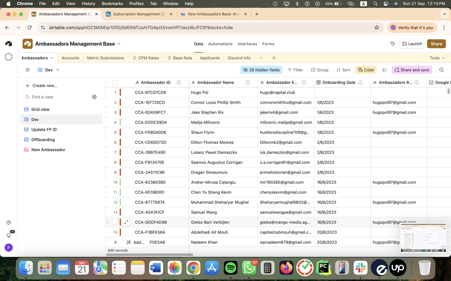 Creator Ambassador Program Ops - Airtable, Make.com & Zapier screenshot 11